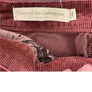 PILCRO HIGH-RISE WIDE LEG CORDUROY PANTS